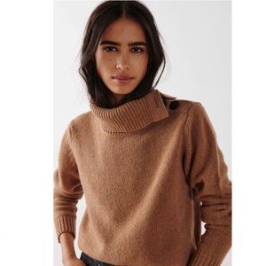 NWT ba&sh Coralie Camel Cashmere Sweater XS